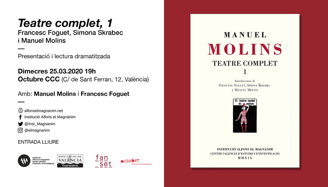 Presentació - Teatre Complet I (CANCEL·LADA)