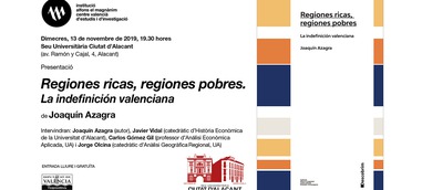 Joaquín Azagra presenta en Alacant "Regiones ricas, regiones pobres