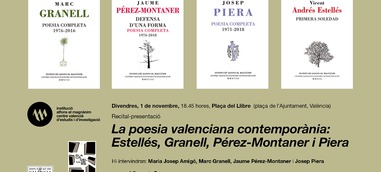Poesia valenciana contemporània: Estellés, Granell, Pérez-Montaner i Piera