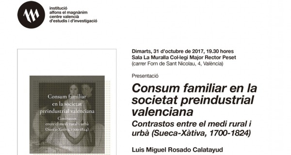 "Consum familiar en la societat preindustrial valenciana"