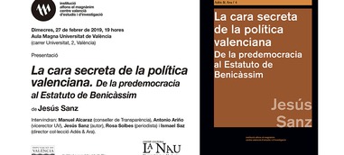 'La cara secreta de la política valenciana. De la predemocracia al Estatuto de Benicàssim'