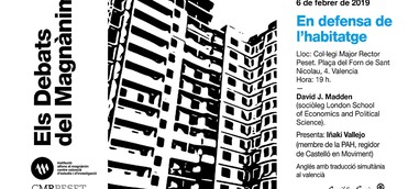 "En defensa de l'habitatge": David Madden analiza el problema de la vivienda y las estrategias contra la mercantilización