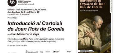El Magnànim presenta "Introducció al Cartoixà de Joan Roís de Corella"