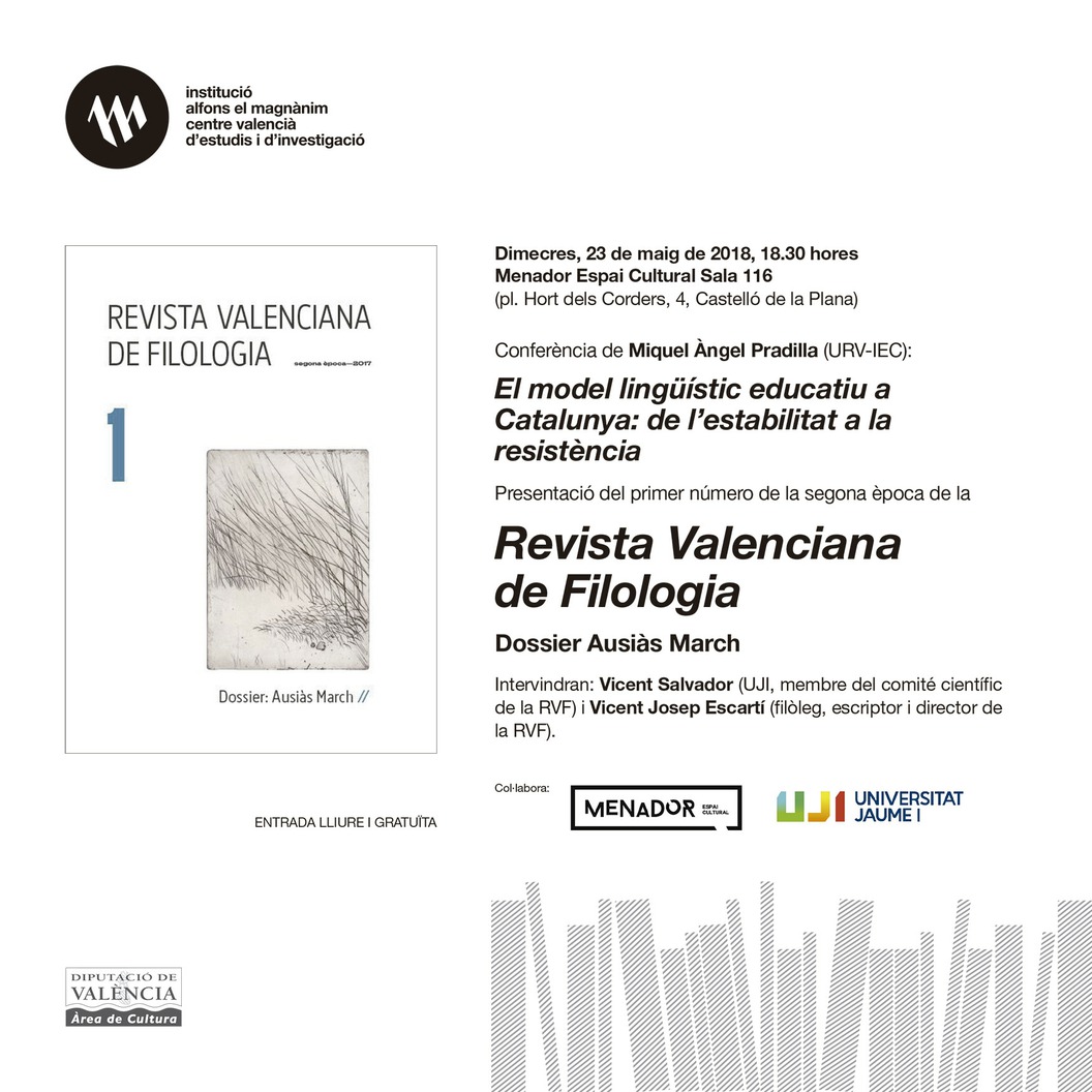 Presentación en Castelló de la "Revista Valenciana de Filologia"