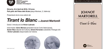 Presentació de la nova edició de "Tirant lo Blanc" de Joanot Martorell