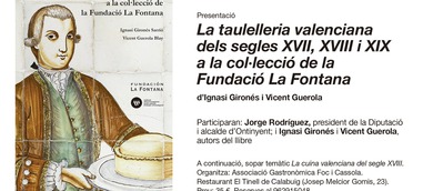 "La taulelleria valenciana dels segles XVII, XVIII i XIX" a Ontinyent